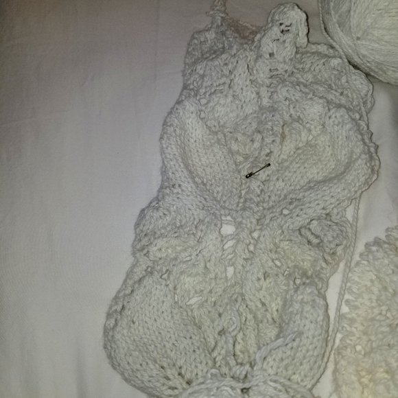 ✅#574 Preowned 2 lbs 3 oz Unfinished Off-White Yarn - Picture 5 of 6